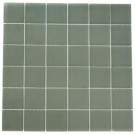 Splashback Tile Contempo Seafoam Frosted 12 in. x 12 in. x 8 mm Glass floor and Wall Tile