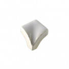 Daltile Semi-Gloss White 3/4 in. x 3/4 in. Quarter Round Corner Glazed Ceramic Wall Tile-DISCONTINUED
