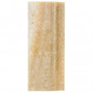 Splashback Tile Honey Onyx Base Molding 5 in. x 12 in. Marble Floor and Wall Tile-DISCONTINUED