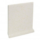 U.S. Ceramic Tile Color Collection Bright Gold Dust 4-1/4 in. x 4-1/4 in. Ceramic Stackable Left Cove Base Wall Tile-DISCONTINUED
