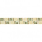 Daltile Stone Decorative Accents Crackle Fantasy 1-7/8 in. x 12 in. Marble with Crackled Glass Accent Wall Tile