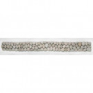 Solistone River Rock Brookstone 4 in. x 39 in. Natural Stone Pebble Border Mosaic Floor and Wall Tile (9.74 sq. ft./case)
