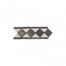 Daltile Fashion Accents Almond/Indian-Multicolor 4 in. x 12 in. Ceramic Decorative Border Wall Tile