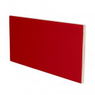 U.S. Ceramic Tile Color Collection 3 in. x 6 in. Bright Red Pepper Ceramic Wall Tile with a 3 in. Surface Bullnose-DISCONTINUED