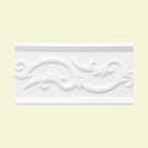 Daltile Polaris Astrid Blanco 4 in. x 8 in. Ceramic Listello Wall Tile