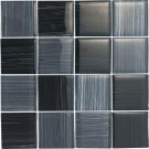 EPOCH Brushstrokes Nero-1501-3 Mosaic Glass Mesh Mounted - 4 in. x 4 in. Tile Sample-DISCONTINUED