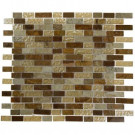 Splashback Tile Desert Blend Marble and Glass 12 in. x 12 in. x 8 mm Mosaic Floor and Wall Tile