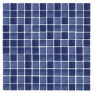 Epoch Architectural Surfaces Spongez S-Dark Blue-1411 Mosiac Recycled Glass Mesh Mounted Floor and Wall Tile - 3 in. x 3 in. Tile Sample