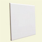 U.S. Ceramic Tile Color Collection Bright Snow White 6 in. x 6 in. Ceramic Bullnose Wall Tile-DISCONTINUED