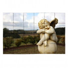 Tile My Style Angel2 36 in. x 24 in. Tumbled Marble Tiles (6 sq. ft. /case)