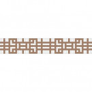 Mosaic Loft Lattice Copper Border 117.5 in. x 4 in. Glass Wall and Light Residential Floor Mosaic Tile