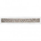 Solistone Indonesian Jakarta Moon 4 in. x 39 in. x 6.35 mm Pebble Border Mesh-Mounted Mosaic Tile (9.74 sq. ft. / case)