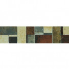 U.S. Ceramic Tile Argos 4-1/4 in. x 17 in. Multicolor Porcelain Border Mosaic Tile-DISCONTINUED