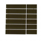 Splashback Tile Contempo Khaki Polished Glass - 6 in. x 6 in. Tile Sample-DISCONTINUED