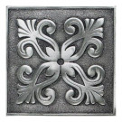 Daltile Massalia Pewter 4 in. x 4 in. Metal Frieze Wall Tile-DISCONTINUED