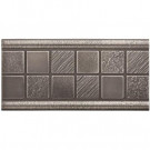 Weybridge 3 in. x 6 in. Cast Metal Mosaic Deco Brushed Nickel Tile (10 pieces / case) - Discontinued