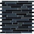 EPOCH Spectrum Black Galaxy-1661 Granite And Glass Blend 12 in. x 12 in. Mesh Mounted Floor & Wall Tile (5 sq. ft.)