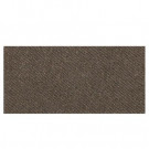 Daltile Identity Oxford Brown Fabric 6 in. x 12 in. Porcelain Bullnose Cove Base Floor and Wall Tile-DISCONTINUED