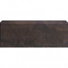 U.S. Ceramic Tile Avila Marron 12 in. x 3-1/4 in. Glazed Ceramic Single Bullnose Tile-DISCONTINUED