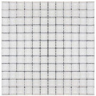 Splashback Tile Contempo Bright White Polished 12 in. x 12 in. x 8 mm Glass Mosaic Floor and Wall Tile
