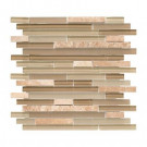 Jeffrey Court Country Winds Pencil 12 in. x 12 in. x 8 mm Glass Marble Mosaic Wall Tile