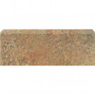 U.S. Ceramic Tile Craterlake Fuego 3 in. x 12 in. Glazed Ceramic Single Bullnose Tile-DISCONTINUED