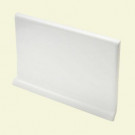U.S. Ceramic Tile Color Collection Matte Snow White 4 in. x 6 in. Ceramic Cove Base Wall Tile-DISCONTINUED