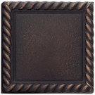 Weybridge 2 in. x 2 in. Cast Metal Rope Dot Dark Oil Rubbed Bronze Tile (10 pieces / case) - Discontinued