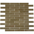 Splashback Tile Jerusalem Gold Piano Brick 12 in. x 12 in. x 8 mm Polished Natural Stone Floor and Wall Tile