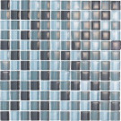 EPOCH Color Blends Gris-1600 Gloss Mosaic Glass Mesh Mounted Tile - 4 in. x 4 in. Tile Sample-DISCONTINUED
