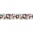Mosaic Loft Links Rust Border 117.5 in. x 4 in. Glass Wall and Light Residential Floor Mosaic Tile