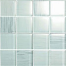 EPOCH Brushstrokes Bianco-1506-3 Mosaic Glass Mesh Mounted - 4 in. x 4 in. Tile Sample-DISCONTINUED