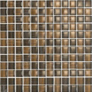 EPOCH Brushstrokes Marrone-1503 Mosaic Glass Mesh Mounted - 4 in. x 4 in. Tile Sample-DISCONTINUED