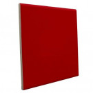 U.S. Ceramic Tile Color Collection Bright Red Pepper 6 in. x 6 in. Ceramic Surface Bullnose Wall Tile-DISCONTINUED