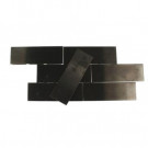 Splashback Tile Metal Nero 2 in. x 6 in. Stainless Steel Floor and Wall Tile-DISCONTINUED