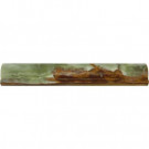 MS International Green 2 in. x 12 in. Rail Molding Polished Onyx Wall Tile (10 ln. ft. / case)