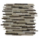 Splashback Tile Cracked Joint Classic Brick Layout 12 in. x 12 in.x 8 mm Marble Mosaic Floor and Wall Tile