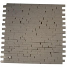 Splashback Tile Winter White Cracked Joint Classic Brick Layout 12 in. x 12 in. Marble Mosaic Floor and Wall Tile-DISCONTINUED