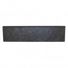 Daltile Continental Slate Asian Black 3 in. x 12 in. Porcelain Bullnose Floor and Wall Tile