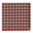 Daltile Sonterra Glass Terra Cotta Opalized 12 in. x 12 in. x 6 mm Glass Sheet Mounted Mosaic Wall Tile