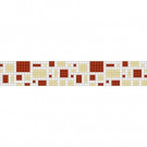 Mosaic Loft Scatter Rust Border 117.5 in. x 4 in. Glass Wall and Light Residential Floor Mosaic Tile