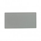 Splashback Tile Contempo Bright White Polished Glass Tile - 3 in. x 6 in. Tile Sample-DISCONTINUED