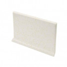U.S. Ceramic Tile Color Collection Bright Gold Dust 4 in. x 6 in. Ceramic Cove Base Wall Tile-DISCONTINUED