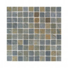 Daltile Indian Multicolor 12 in. x 12 in. x 9-1/2 mm Tumbled Slate Mosaic Floor and Wall Tile (5 sq. ft. / case)
