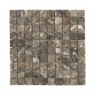 Jeffrey Court Emperador 12 in. x 12 in. x 8 mm Marble Mosaic Floor/Wall Tile