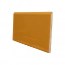 U.S. Ceramic Tile Color Collection Bright Mustard 3 in. x 6 in. Ceramic Surface Bullnose Wall Tile-DISCONTINUED