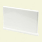 U.S. Ceramic Tile Color Collection Matte Snow White 4-1/4 in. x 6 in. Ceramic Left Cove Base Corner Wall Tile-DISCONTINUED