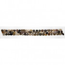 Solistone Anatolia Rumi 4 in. x 39 in. x 12.7 mm Natural Stone Pebble Border Mesh-Mounted Mosaic Tile (9.75 sq. ft./case)