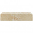 U.S. Ceramic Tile Fresno 3 in. x 16 in. Blanco Ceramic Bullnose Floor and Wall Tile-DISCONTINUED