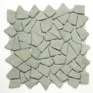 Solistone Indonesian Green Gobos 12 in. x 12 in. x 6.35 mm Natural Stone Pebble Mesh-Mounted Mosaic Tile (10 sq. ft. / case)